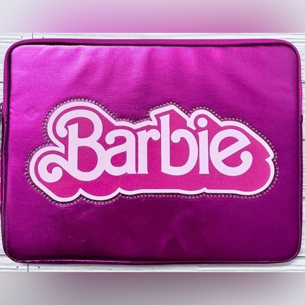 Barbie The Movie Pink Metallic Laptop Sleeve